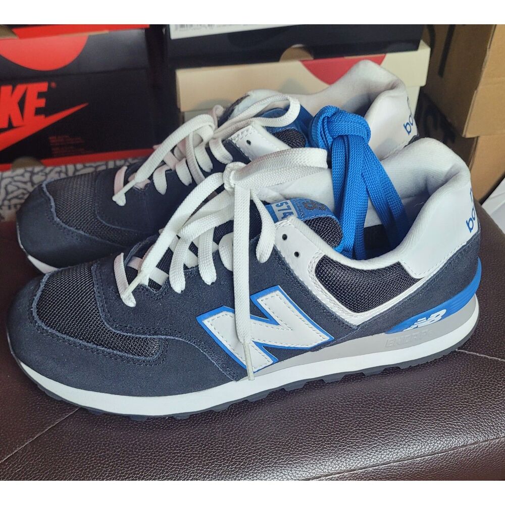 New Balance 574 ML574KWB Navy Blue White Men's Size 9.5 ENCAP Sneakers NWB
